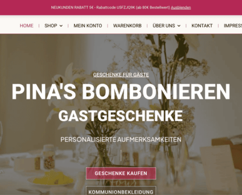 Erste Referenz Pinas Bombonieren